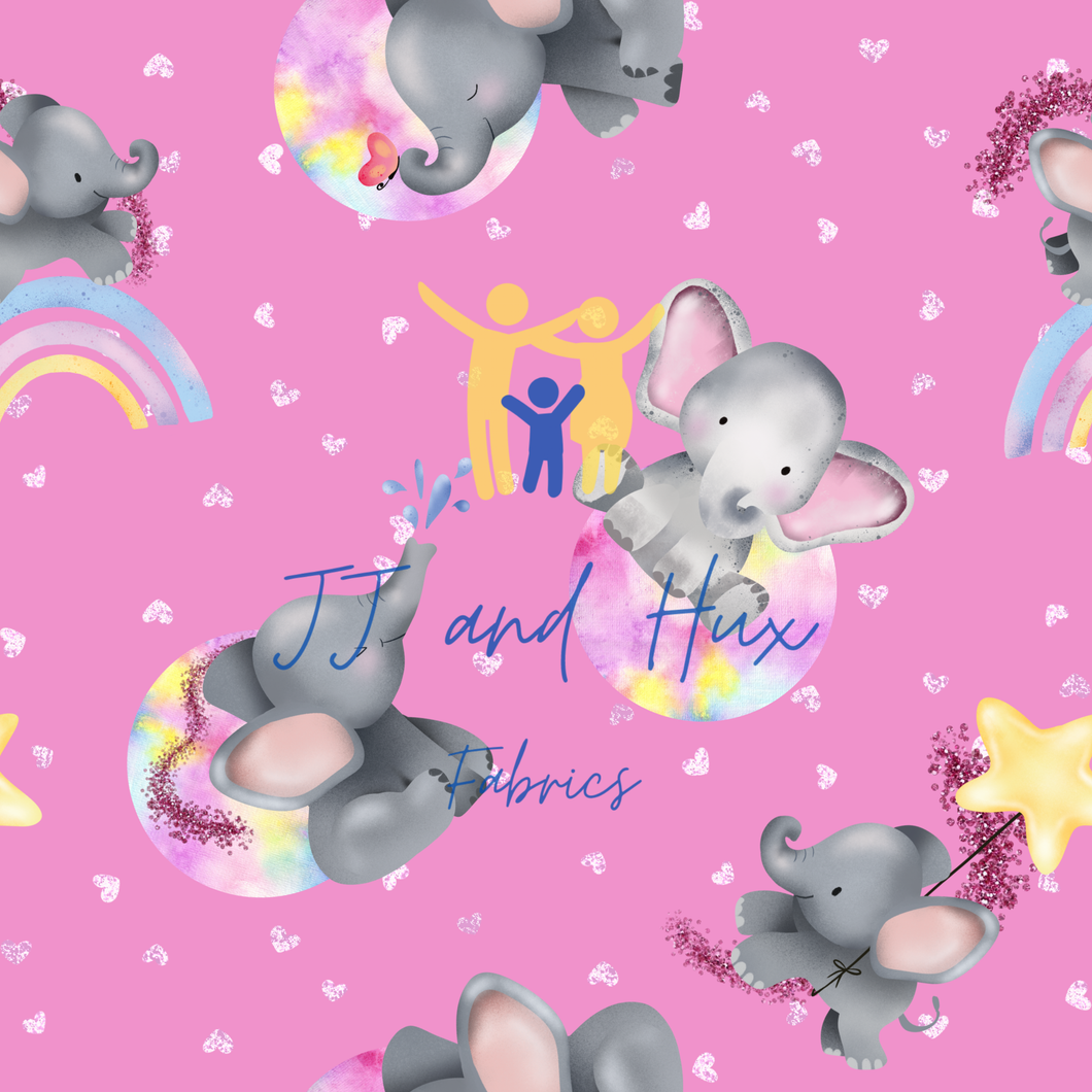 E is for Elephant - Pink