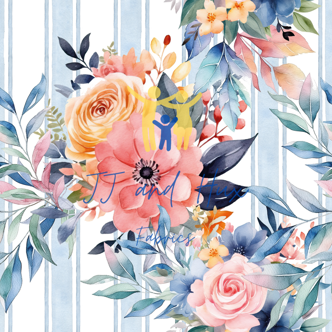 Watercolour Sprays on Stripes