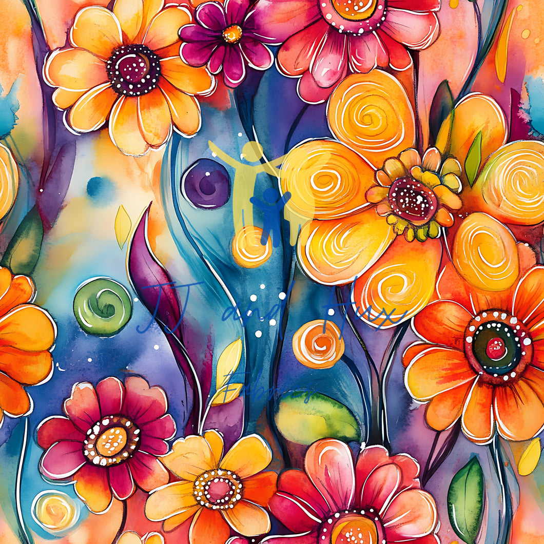 Vibrant Florals Orange