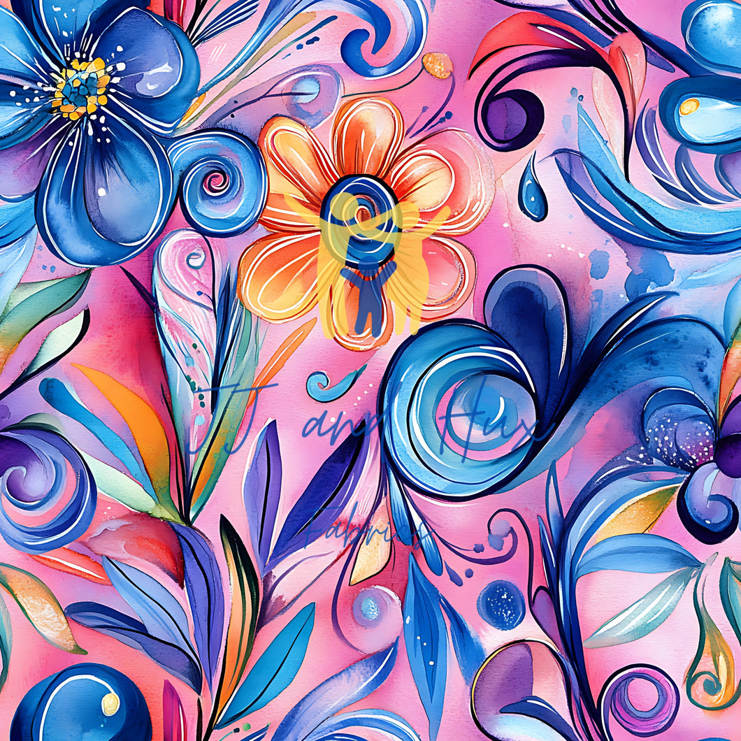 Vibrant Florals Blue
