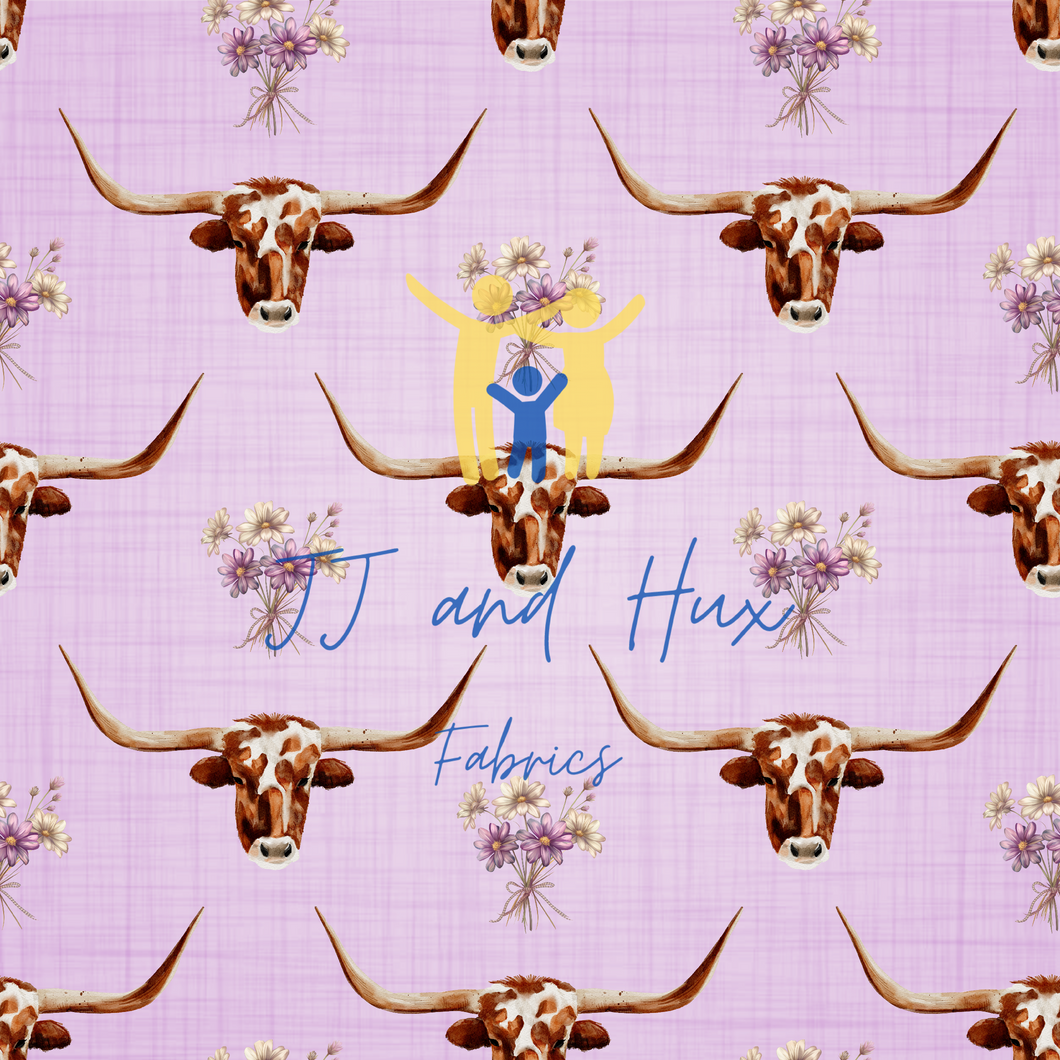 Longhorn and Daisies Periwinkle