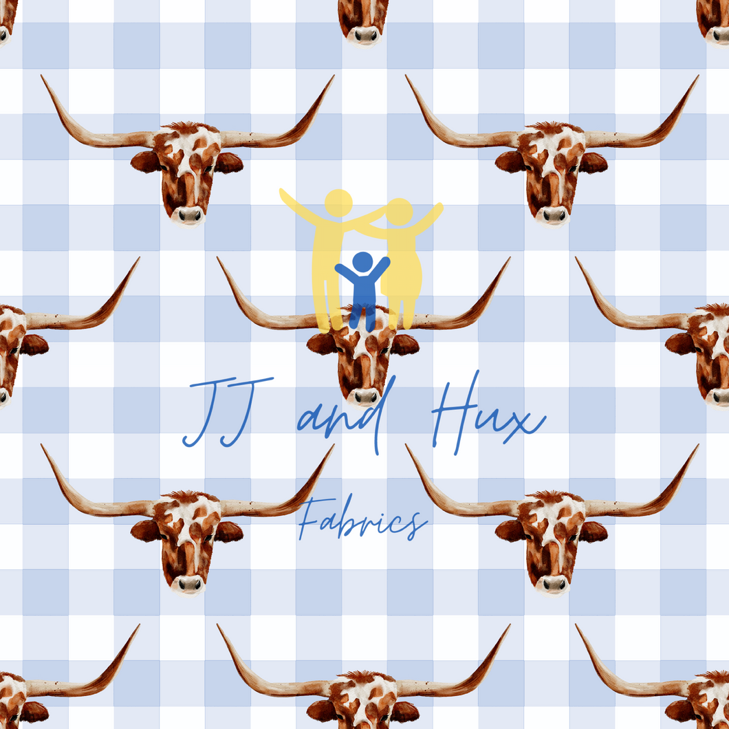 Longhorn on Gingham Breeze