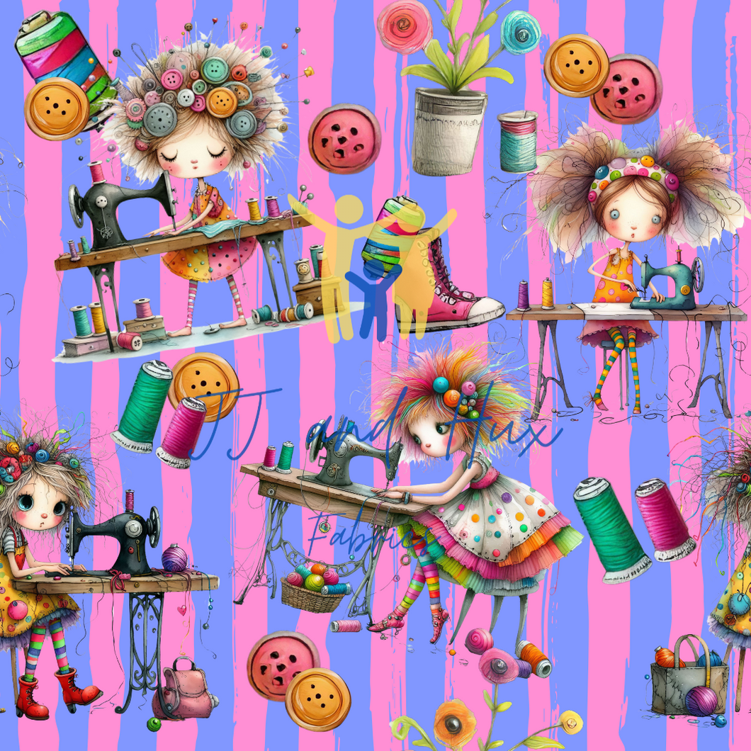 Quirky Sewing Girls