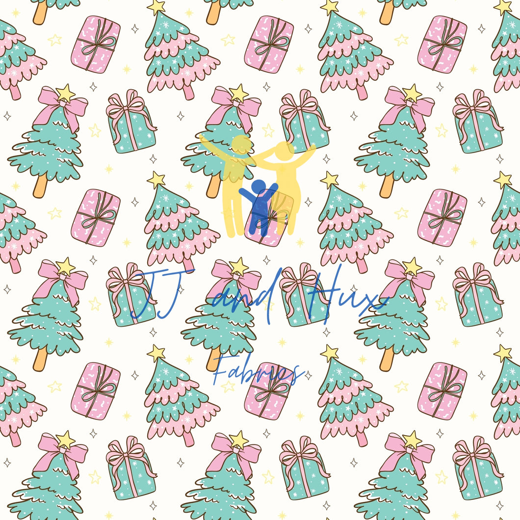 Xmas Pink & Green Trees