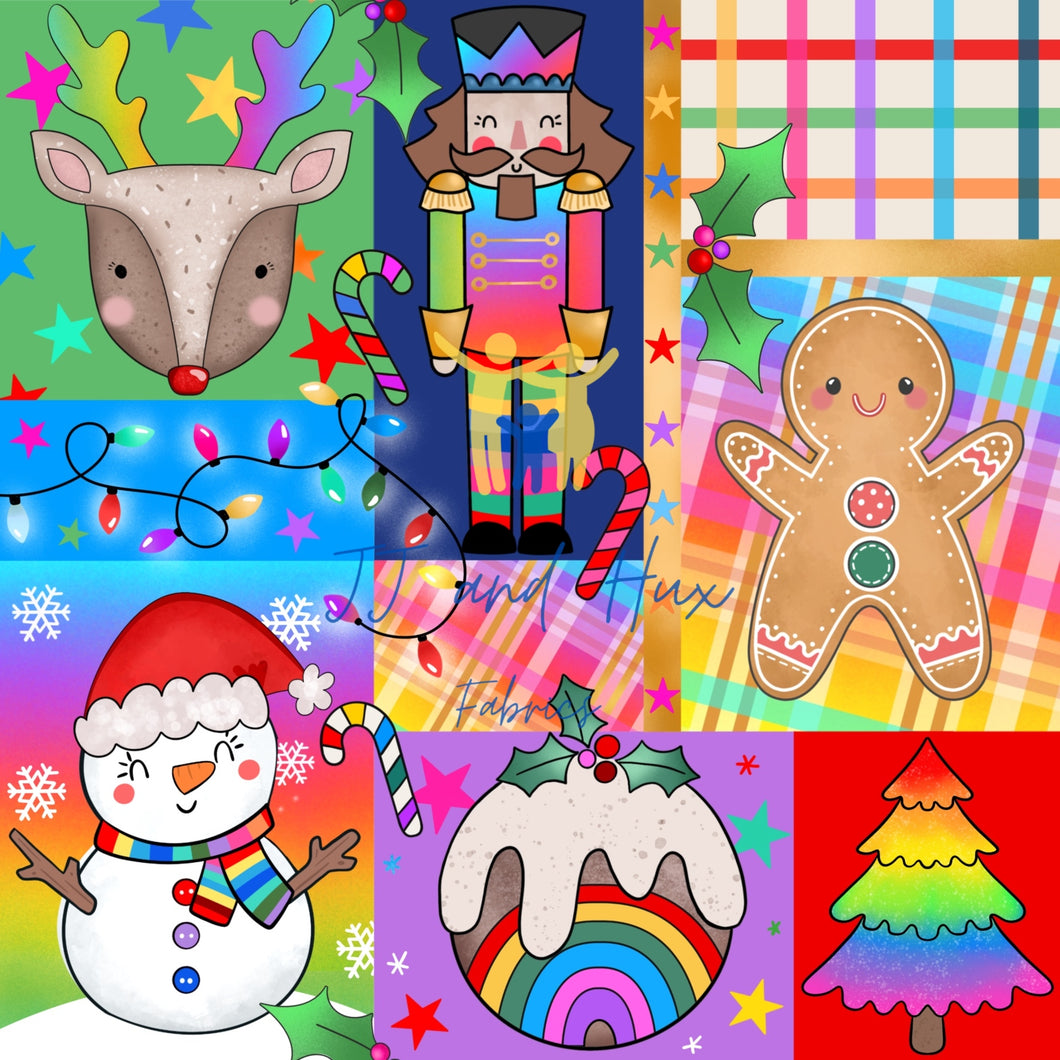 Xmas Patchwork Rainbow