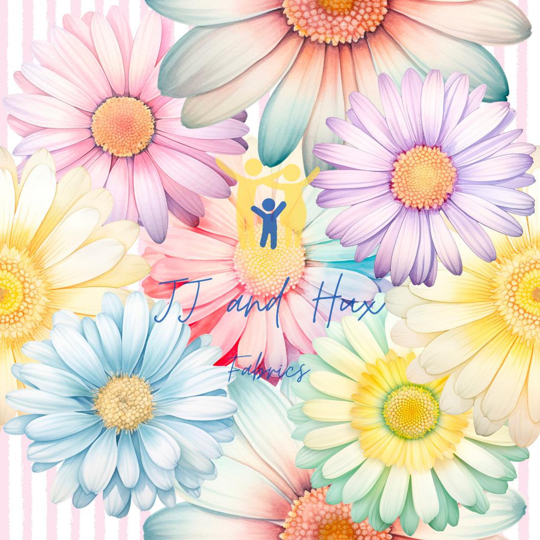 Daisies - Pink Stripes