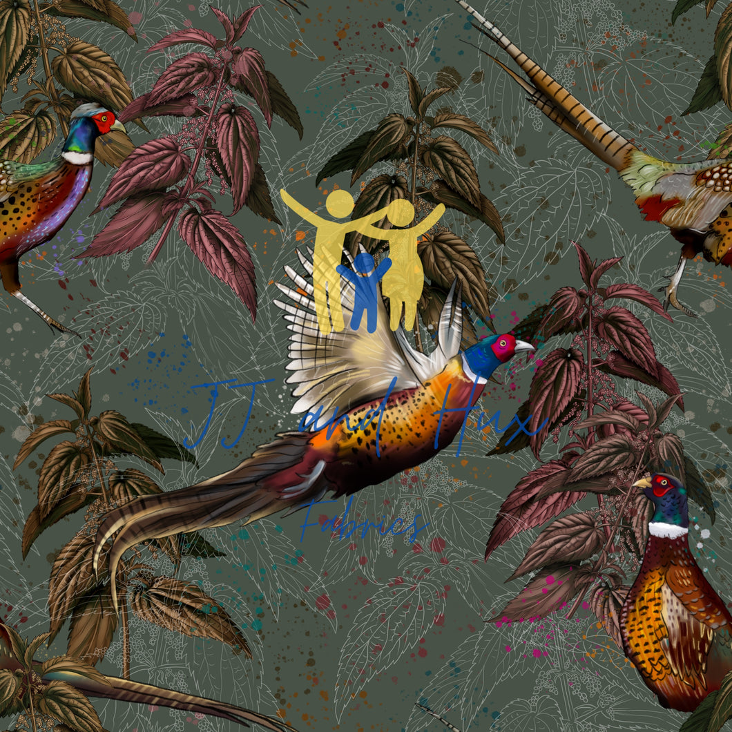 Pheasants - Green Grey